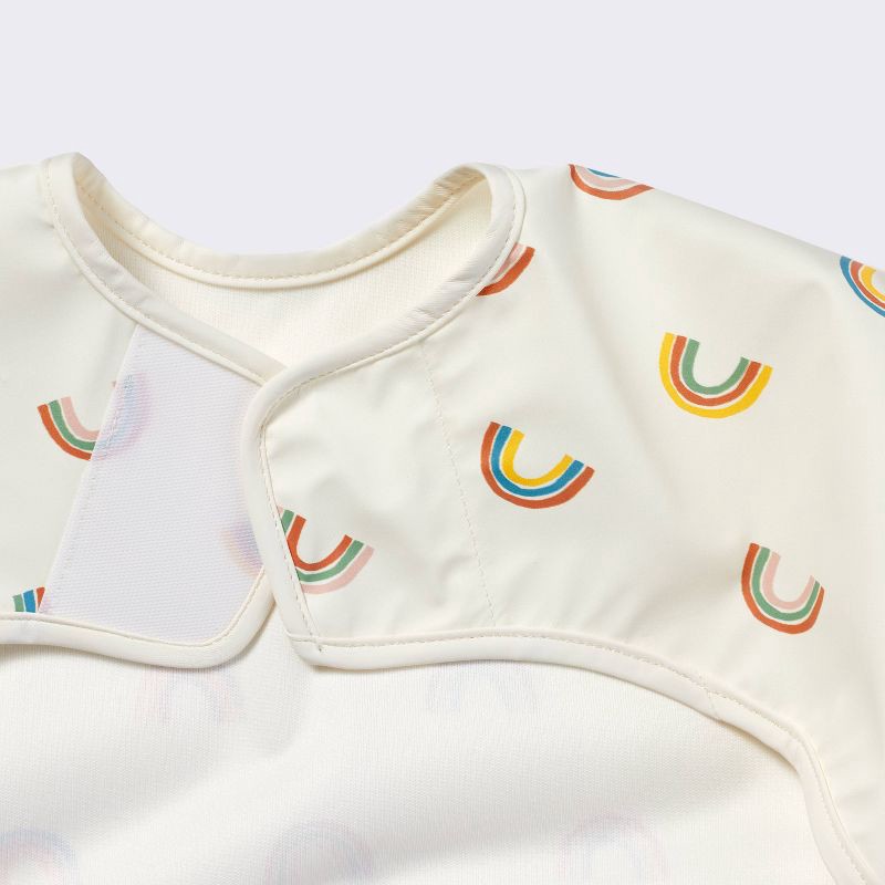 slide 3 of 6, Long Sleeve Bib - Rainbow - Cloud Island™, 1 ct