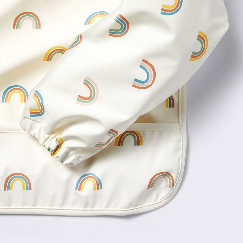 slide 4 of 6, Long Sleeve Bib - Rainbow - Cloud Island™, 1 ct