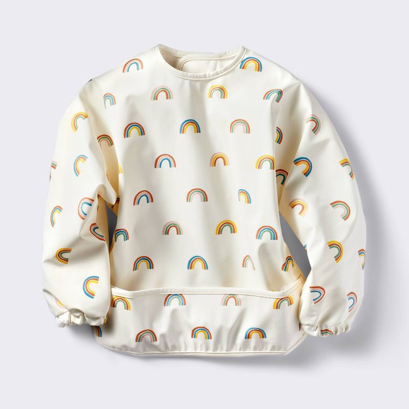 slide 1 of 6, Long Sleeve Bib - Rainbow - Cloud Island™, 1 ct