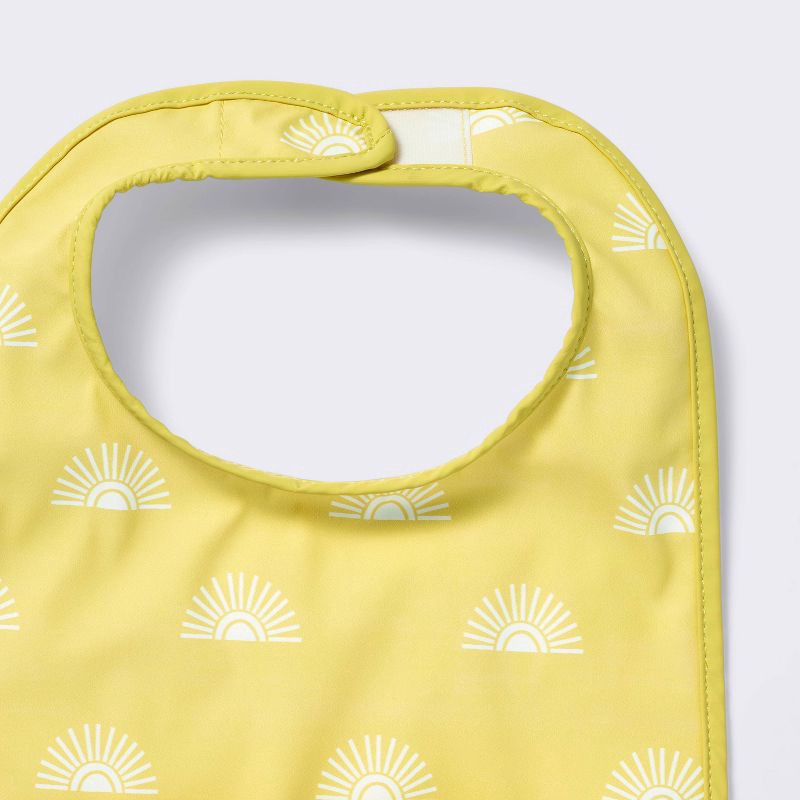 slide 3 of 4, Water-Resistant Bibs - 3pk - Suns/Stripe - Cloud Island™, 3 ct