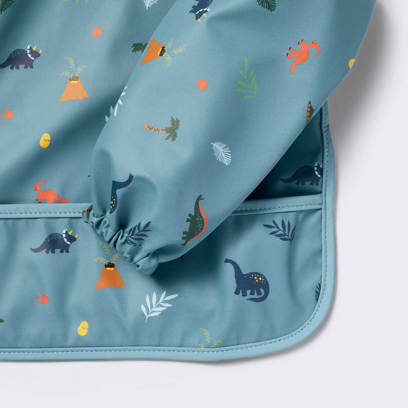 slide 4 of 4, Long Sleeve Bib - Dinosaur - Cloud Island™, 1 ct