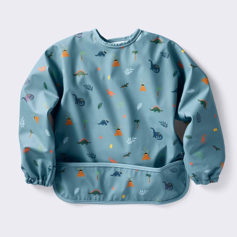 slide 1 of 4, Long Sleeve Bib - Dinosaur - Cloud Island™, 1 ct