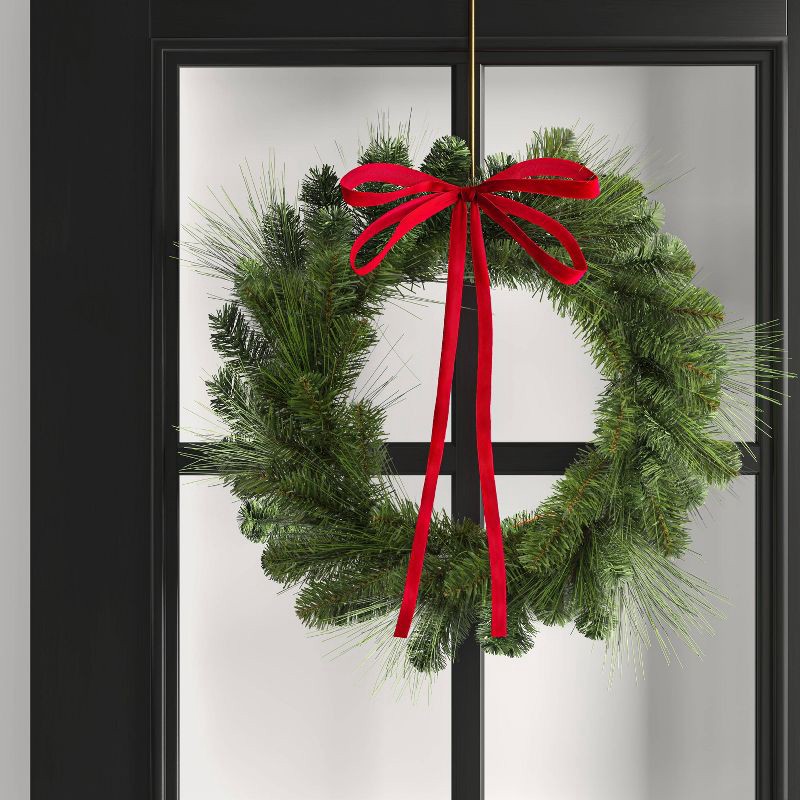 slide 2 of 3, 4ct Faux Velvet Fabric Christmas Decorative Bow Red - Wondershop™, 4 ct