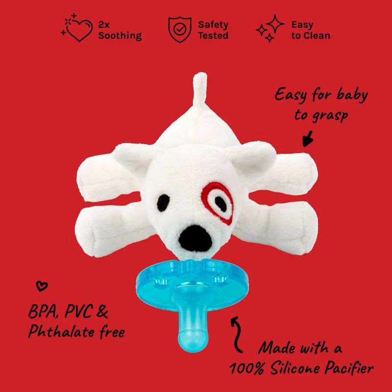 slide 3 of 8, WubbaNub Pacifier - Target Bullseye, 1 ct