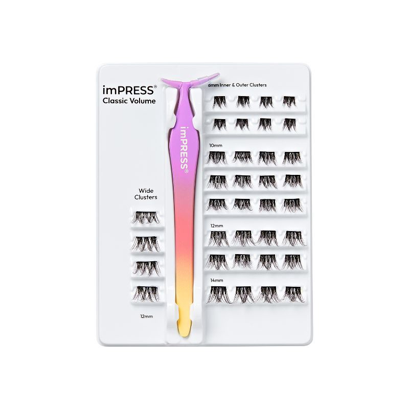 slide 8 of 14, KISS Products imPRESS Press-On Self Adhesive Eyelashes - Voluminous - 20ct, 20 ct