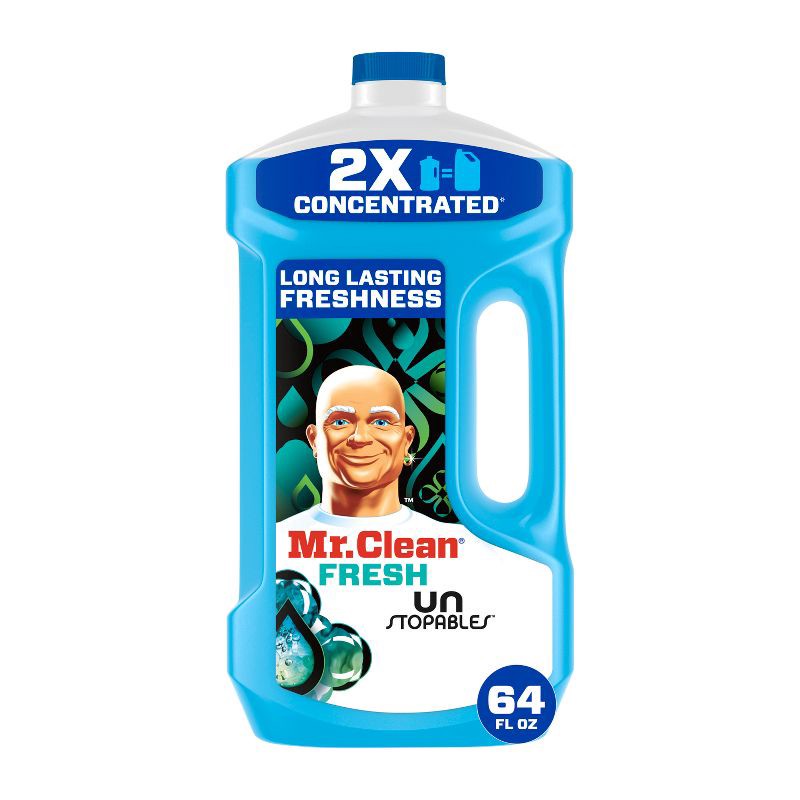 slide 1 of 9, Mr. Clean Fresh Dilute Unstopables Multi-Surface Cleaner - 64 fl oz, 64 fl oz
