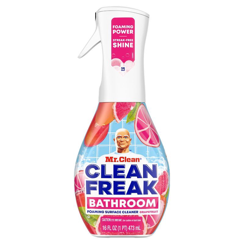 slide 9 of 10, Mr. Clean Clean Freak Grapefruit Bathroom Foaming Surface Cleaner - 16 fl oz, 16 fl oz