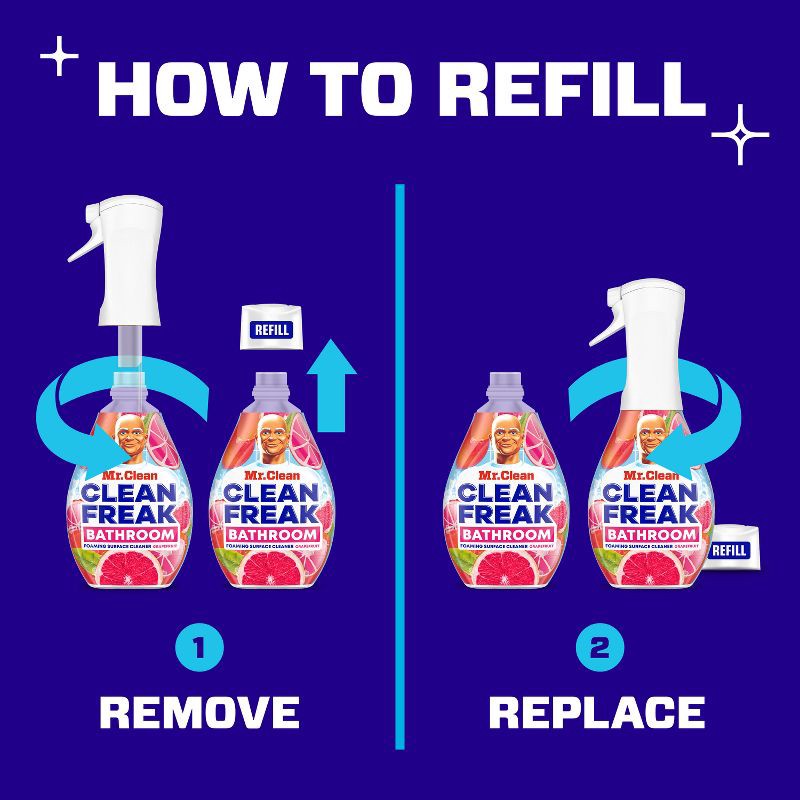 slide 6 of 10, Mr. Clean Clean Freak Grapefruit Bathroom Foaming Surface Cleaner - 16 fl oz, 16 fl oz