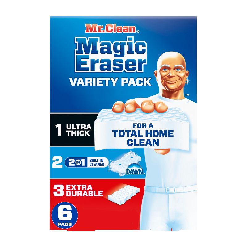slide 1 of 13, Mr. Clean Magic Eraser Variety Pack Multi-Purpose Cleaner - 6ct, 6 ct