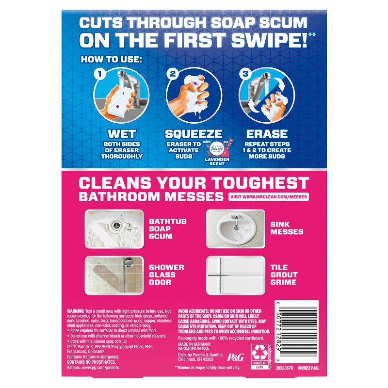 slide 10 of 10, Mr. Clean Magic Eraser Ultra Bath Multi-Purpose Cleaner - 3ct, 3 ct