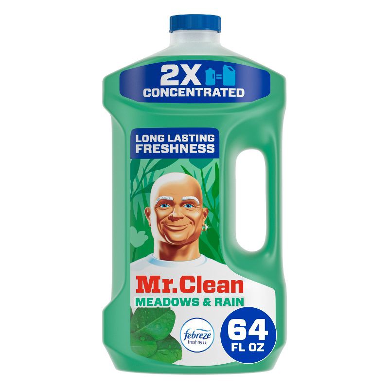 slide 1 of 9, Mr. Clean Dilute Meadows & Rain Multi-Surface Cleaner - 64 fl oz, 64 fl oz