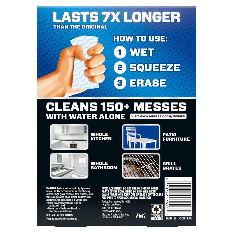 slide 2 of 7, Mr. Clean Magic Eraser Ultra Thick Multi-Purpose Cleaner - 3ct, 3 ct
