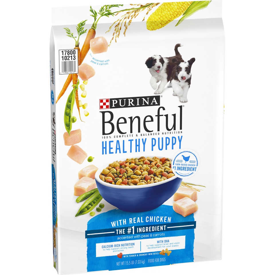 slide 2 of 7, Purina Beneful Healthy Puppy Dry Dog Food, 15.5 lb