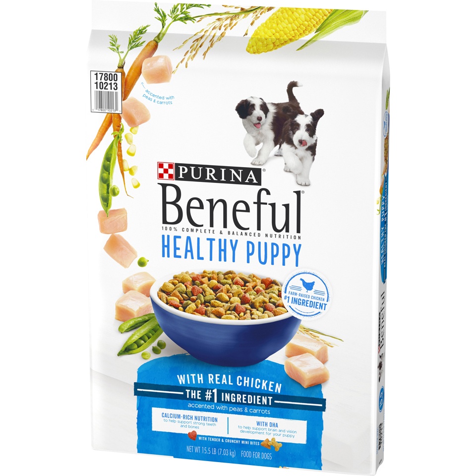 slide 6 of 7, Purina Beneful Healthy Puppy Dry Dog Food, 15.5 lb