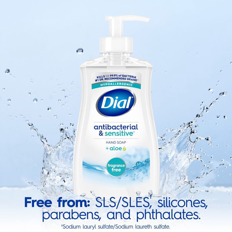 slide 4 of 10, Dial Antibacterial Sensitive Hand Soap - Fragrance Free - 11 fl oz, 11 fl oz