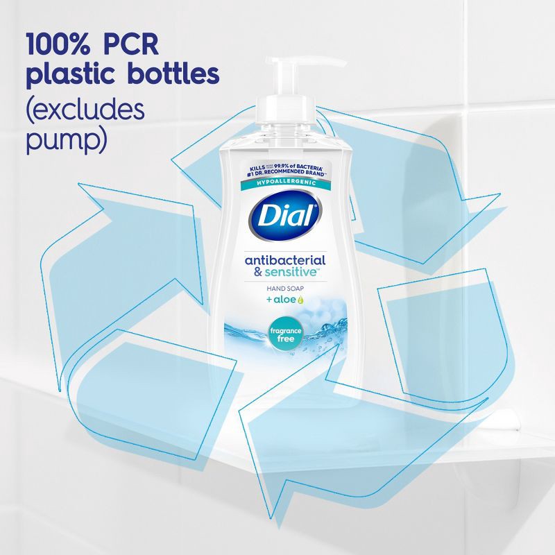 slide 6 of 10, Dial Antibacterial Sensitive Hand Soap - Fragrance Free - 11 fl oz, 11 fl oz