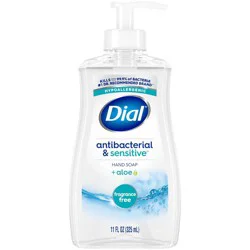 Dial Antibacterial & Sensitive Gel Hand Soap - Fragrance Free - 11 fl oz