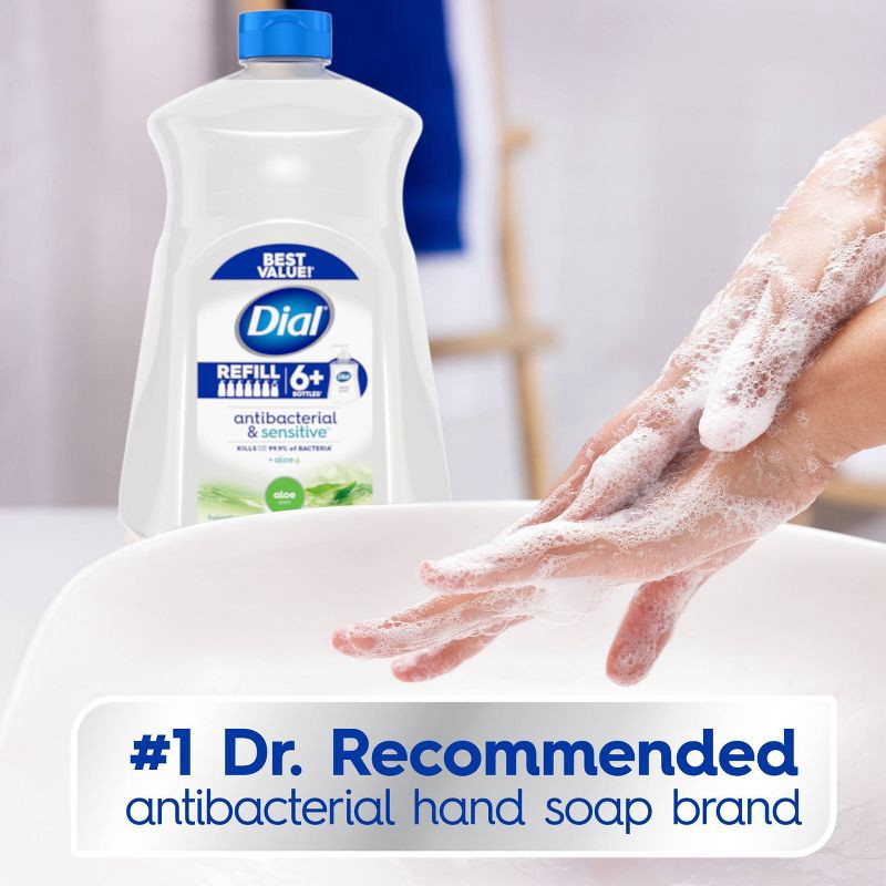 slide 3 of 11, Dial Antibacterial Sensitive Hand Soap Gel Refill - Aloe - 52 fl oz, 52 fl oz