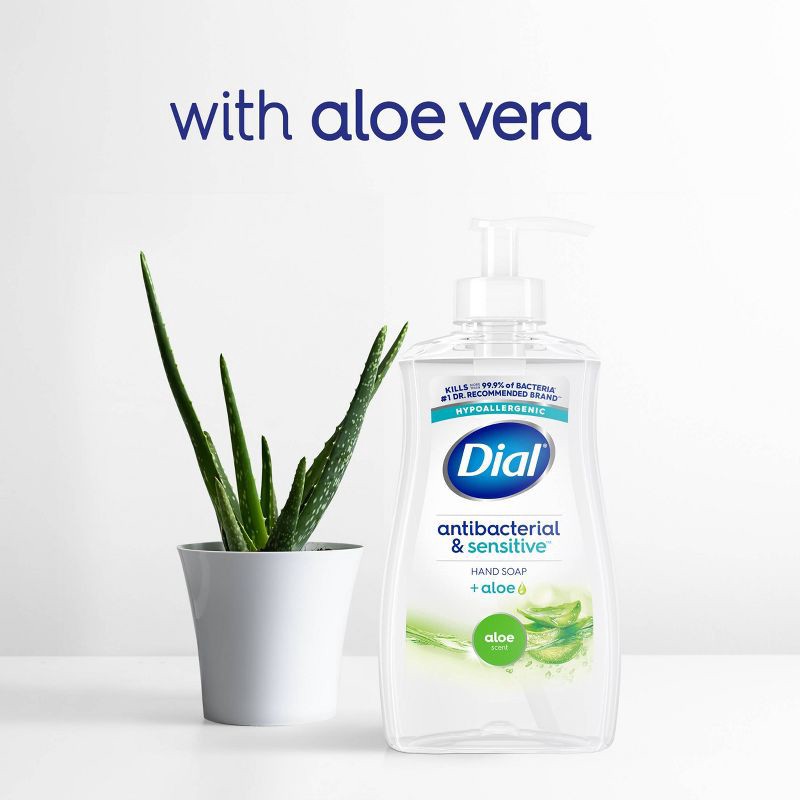 slide 7 of 11, Dial Antibacterial Sensitive Hand Soap Gel Refill - Aloe - 52 fl oz, 52 fl oz