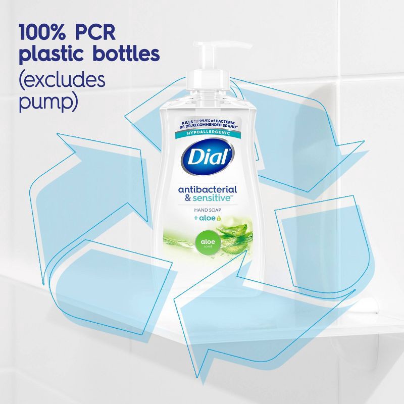 slide 8 of 11, Dial Antibacterial Sensitive Hand Soap Gel Refill - Aloe - 52 fl oz, 52 fl oz