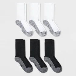 Kids' 6pk Crew Socks - All In Motion™ M