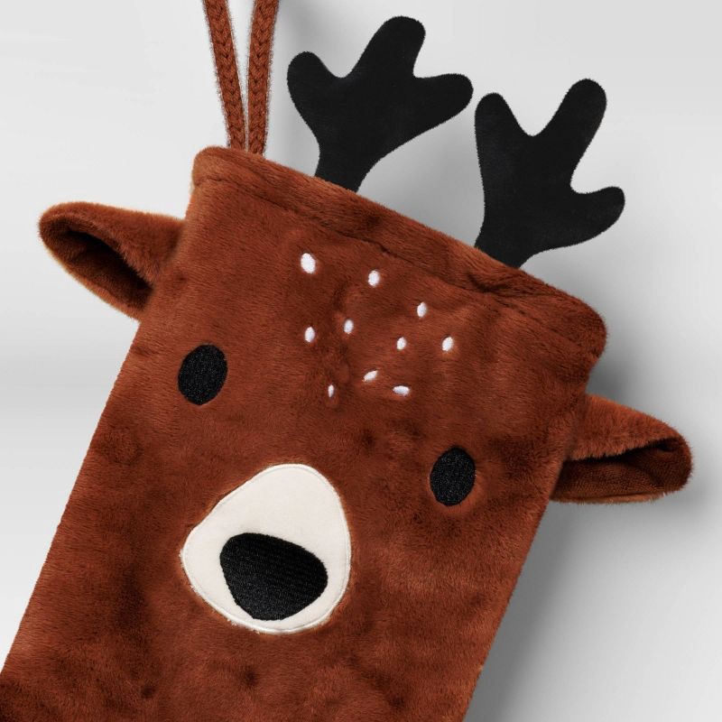 slide 3 of 3, 20" Reindeer Character Christmas Stocking - Wondershop™, 1 ct