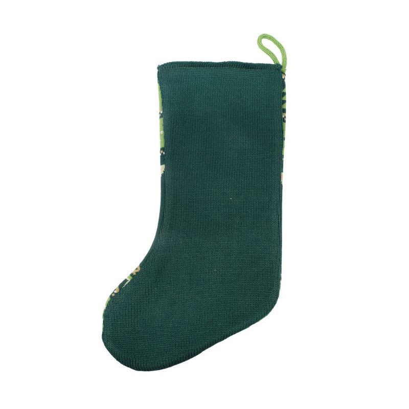 slide 2 of 3, 19" Star Wars: The Mandalorian Grogu Knit Christmas Stocking Green, 1 ct