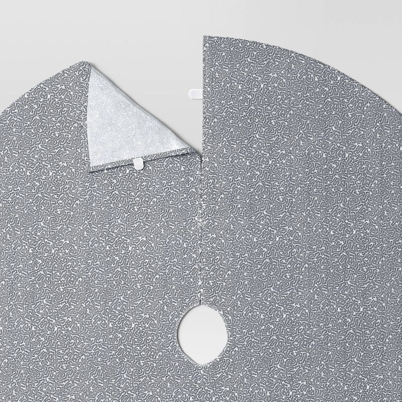 slide 4 of 4, 48" Sequined Fabric Christmas Tree Skirt Silver - Wondershop™, 1 ct