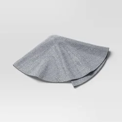 48" Sequined Fabric Christmas Tree Skirt Silver - Wondershop™