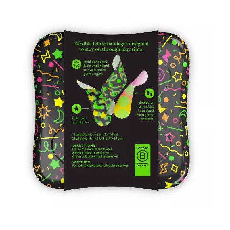 slide 2 of 10, Welly Glow-in-the-Dark Bandages - 39ct, 39 ct