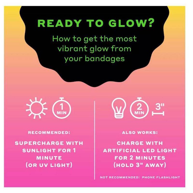 slide 7 of 10, Welly Glow-in-the-Dark Bandages - 39ct, 39 ct