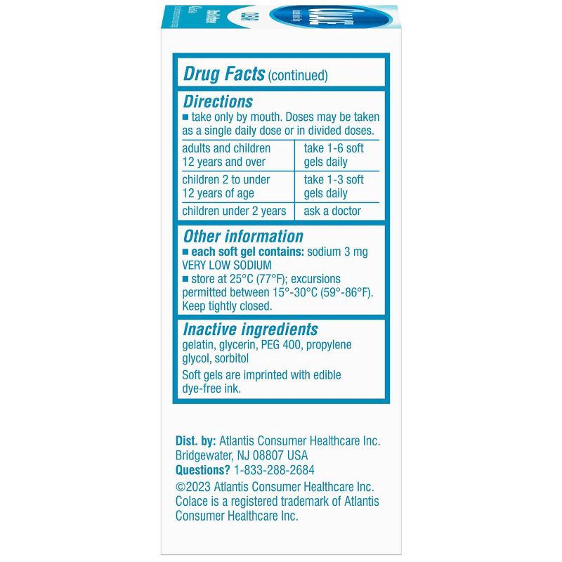 slide 3 of 4, Colace Clear Soft Gels - 42ct, 42 ct