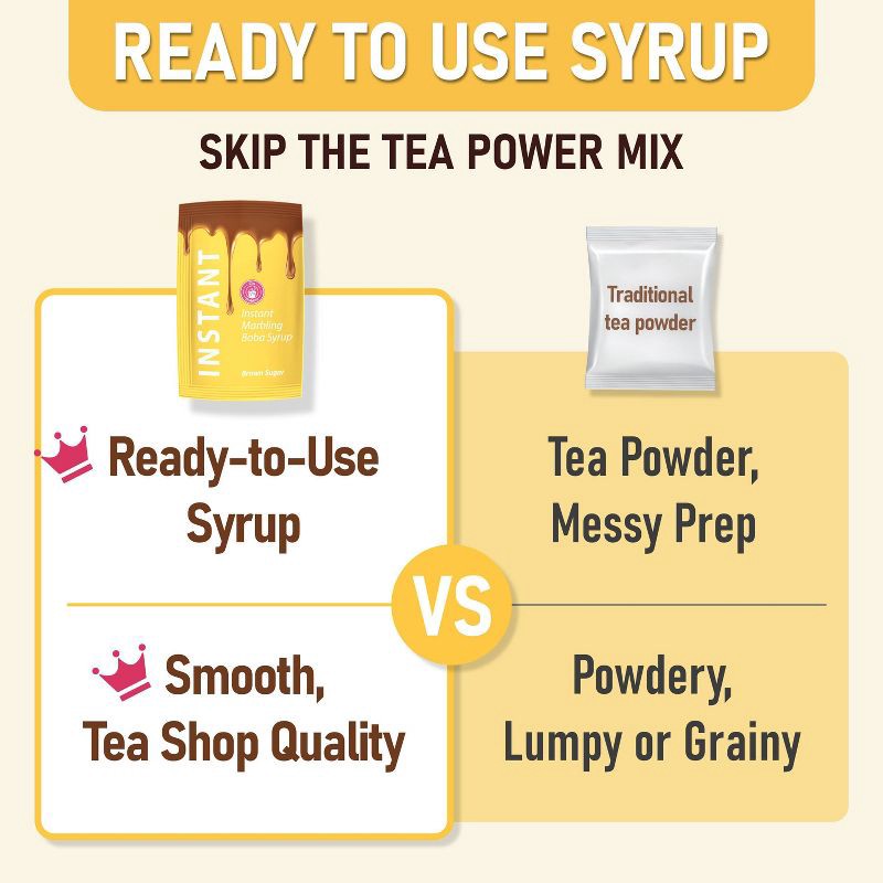 slide 3 of 8, O's Bubble Instant Marbling Boba Kit 4C-Brown Sugar - 8.47oz, 8.47 oz