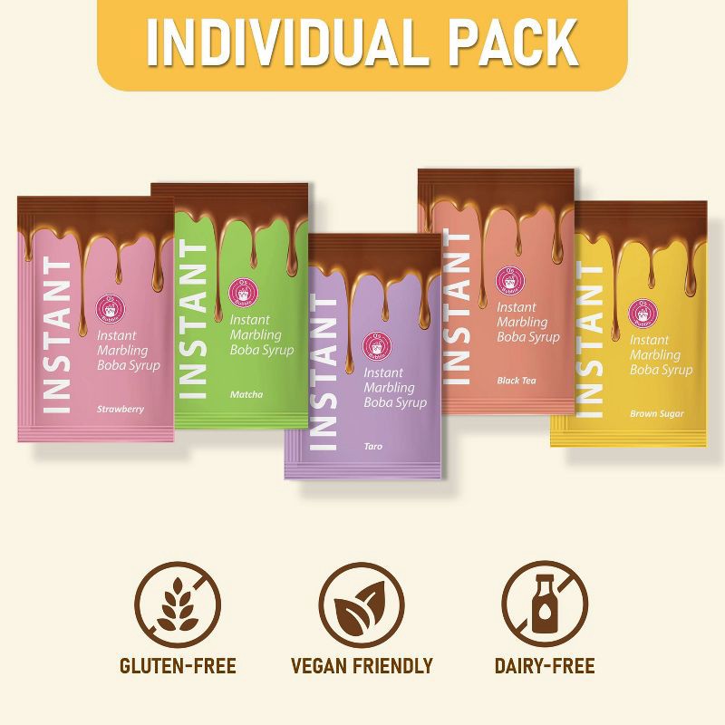 slide 4 of 8, O's Bubble Instant Marbling Boba Kit 4C-Brown Sugar - 8.47oz, 8.47 oz