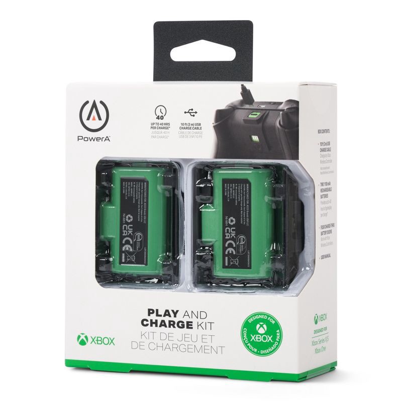slide 6 of 7, PowerA Play & Charge Kit for Xbox Series X|S/Xbox One: USB-C Wall Charger 10ft Cable, 10 ft