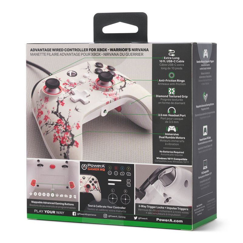 slide 11 of 11, PowerA Advantage Wired Controller for Xbox Series X|S - Warrior's Nirvana: USB Compatible, 1 ct