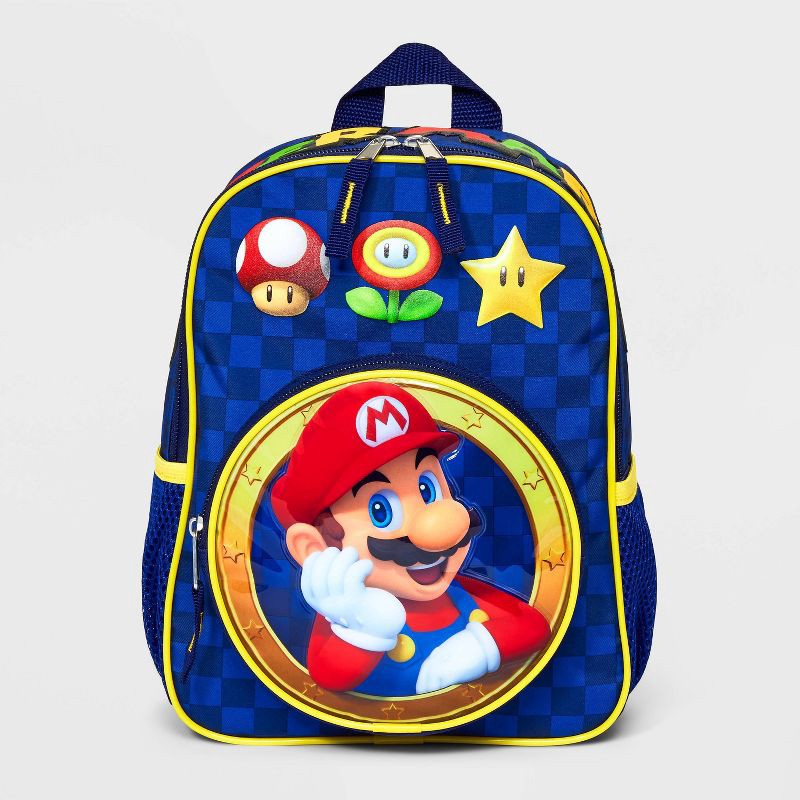 slide 1 of 5, Kids' Super Mario Mini Backpack - Blue, 1 ct
