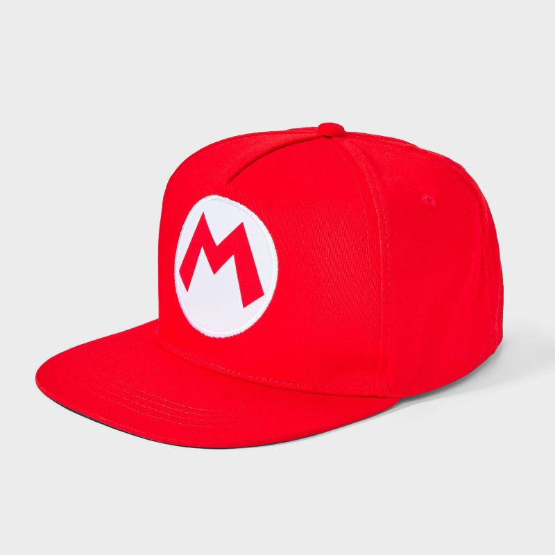 slide 1 of 3, Kids' Super Mario Baseball Hat - Red, 1 ct