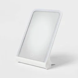 LED Mirror - Room Essentials™: Rectangular Vanity Mirror with Lights, 1X Magnification, Spot Clean, Lithium Ion Battery Included
