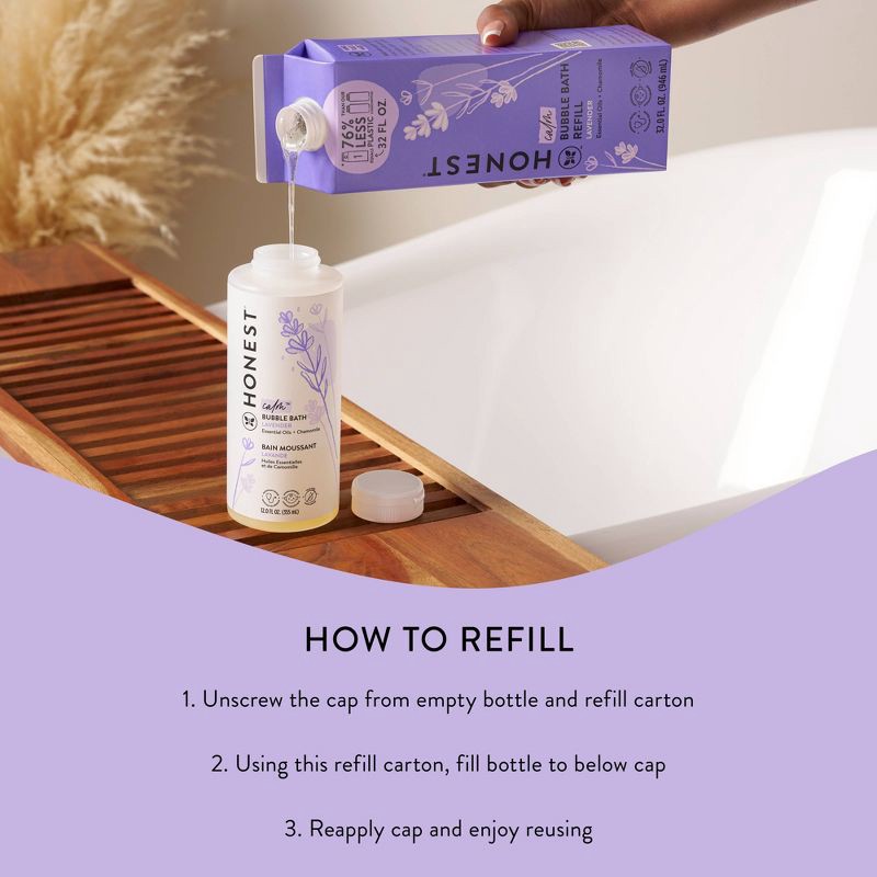slide 4 of 11, The Honest Company Calm Bubble Bath Refill, Lavender - 32 fl oz, 32 fl oz