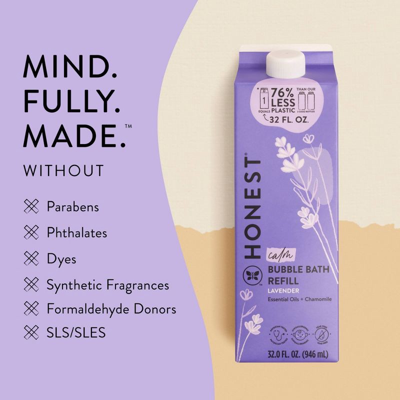 slide 7 of 11, The Honest Company Calm Bubble Bath Refill, Lavender - 32 fl oz, 32 fl oz