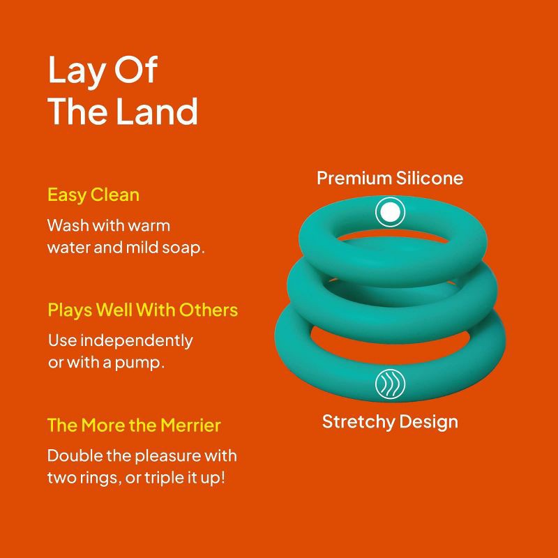 slide 6 of 9, Hello Cake Silicone Rings Set of 3 C-Rings, 1 ct