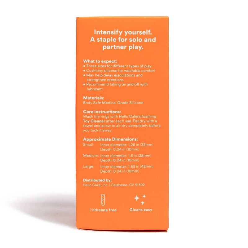 slide 9 of 9, Hello Cake Silicone Rings Set of 3 C-Rings, 1 ct