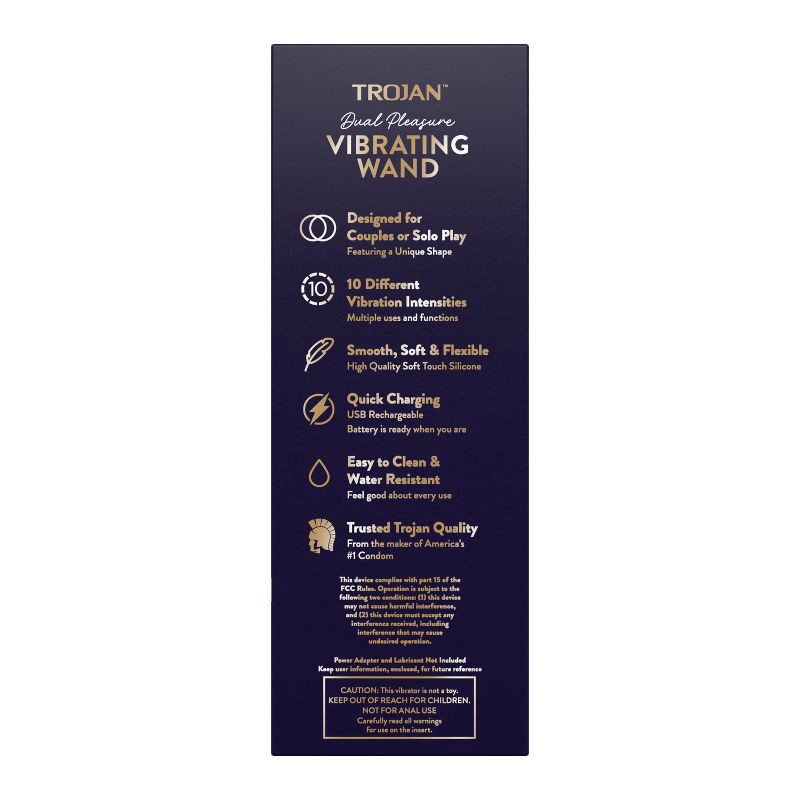 slide 2 of 8, Trojan Vibrating Wand for Couples, 1 ct