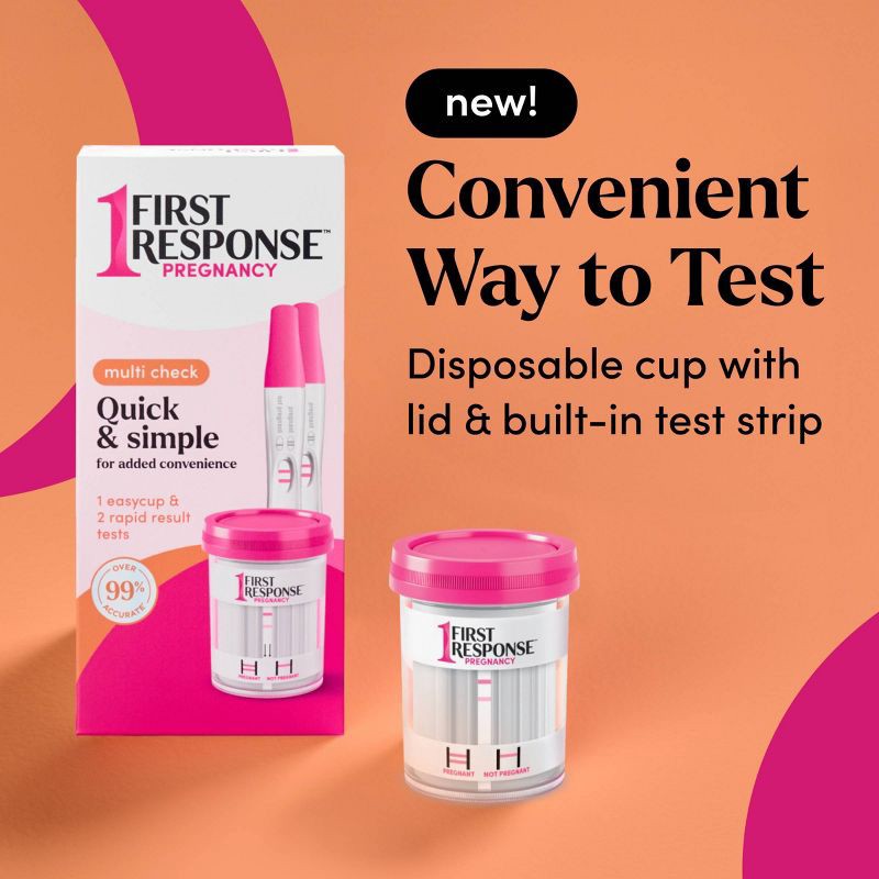 slide 7 of 10, First Response Simple Check Easy Cup - 3ct, 3 ct