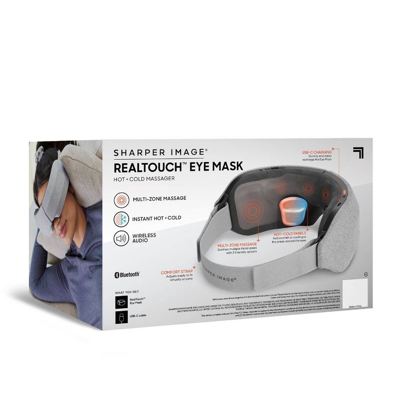slide 6 of 6, Sharper Image RealTouch Eye Mask Electric Hot+Cold Massager: Plastic Body Wraps, 1 ct