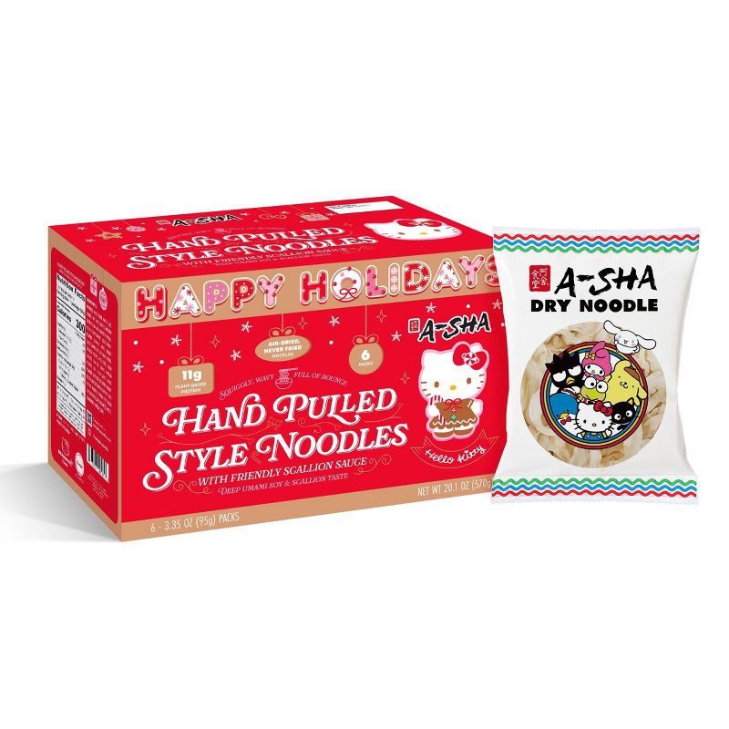 slide 4 of 6, A-Sha Foods USA A-SHA Hello Kitty Noodles - 6pk / 20.1oz, 6 ct, 20.1 oz