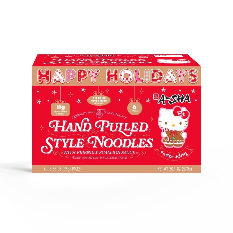 slide 1 of 6, A-Sha Foods USA A-SHA Hello Kitty Noodles - 6pk / 20.1oz, 6 ct, 20.1 oz