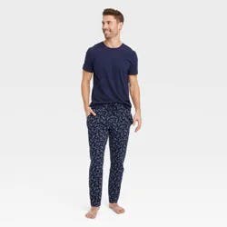 Men's 2pc Knit Pajama Set - Goodfellow & Co™ Blue XL