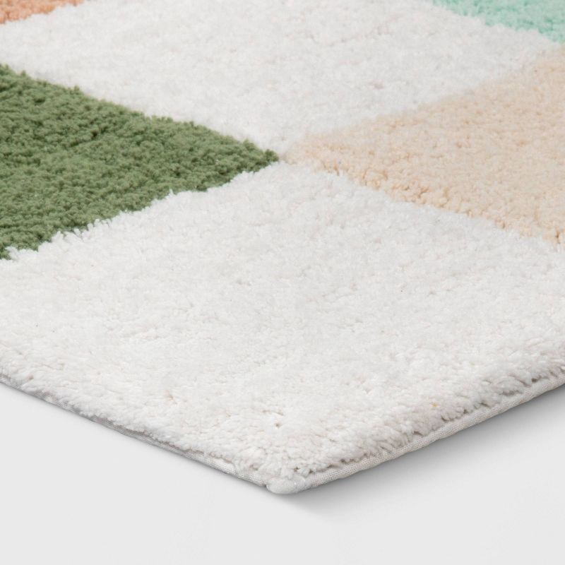 slide 3 of 4, Checkered Kids' Bath Rug - Pillowfort™, 1 ct